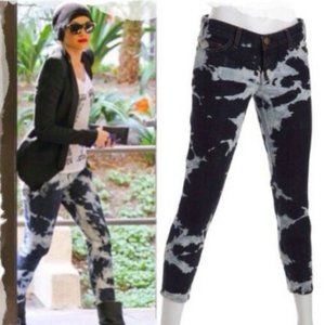 Current/Elliot Dark Cloud Wash Crop Jeans Size 25 Worn By Gwen Stefani Rare